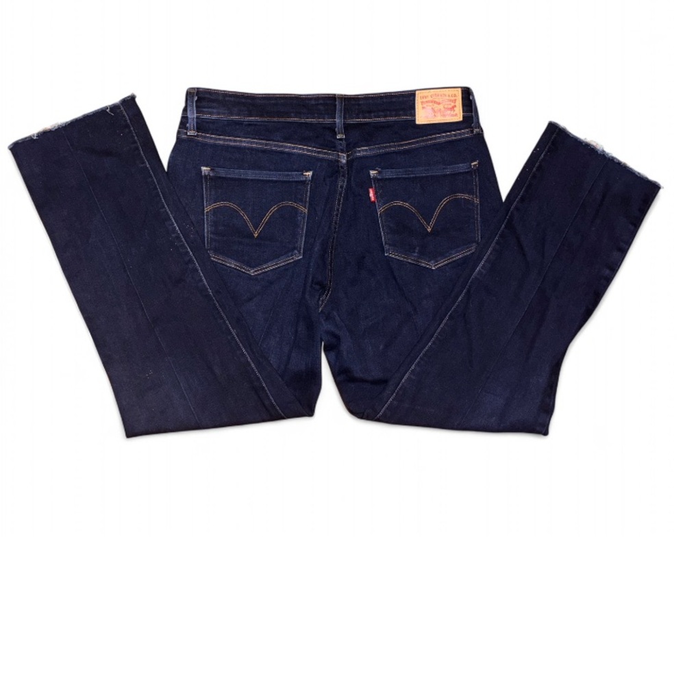 Dark Blue Levi Mid Rise Denim Jeans